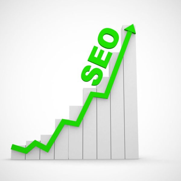 A graph showing an increase and the word SEO as a symbol that SEO helps the growth of your business.