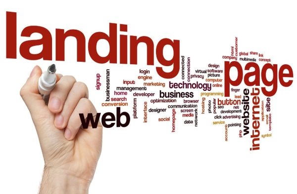 Landing page word cloud concept